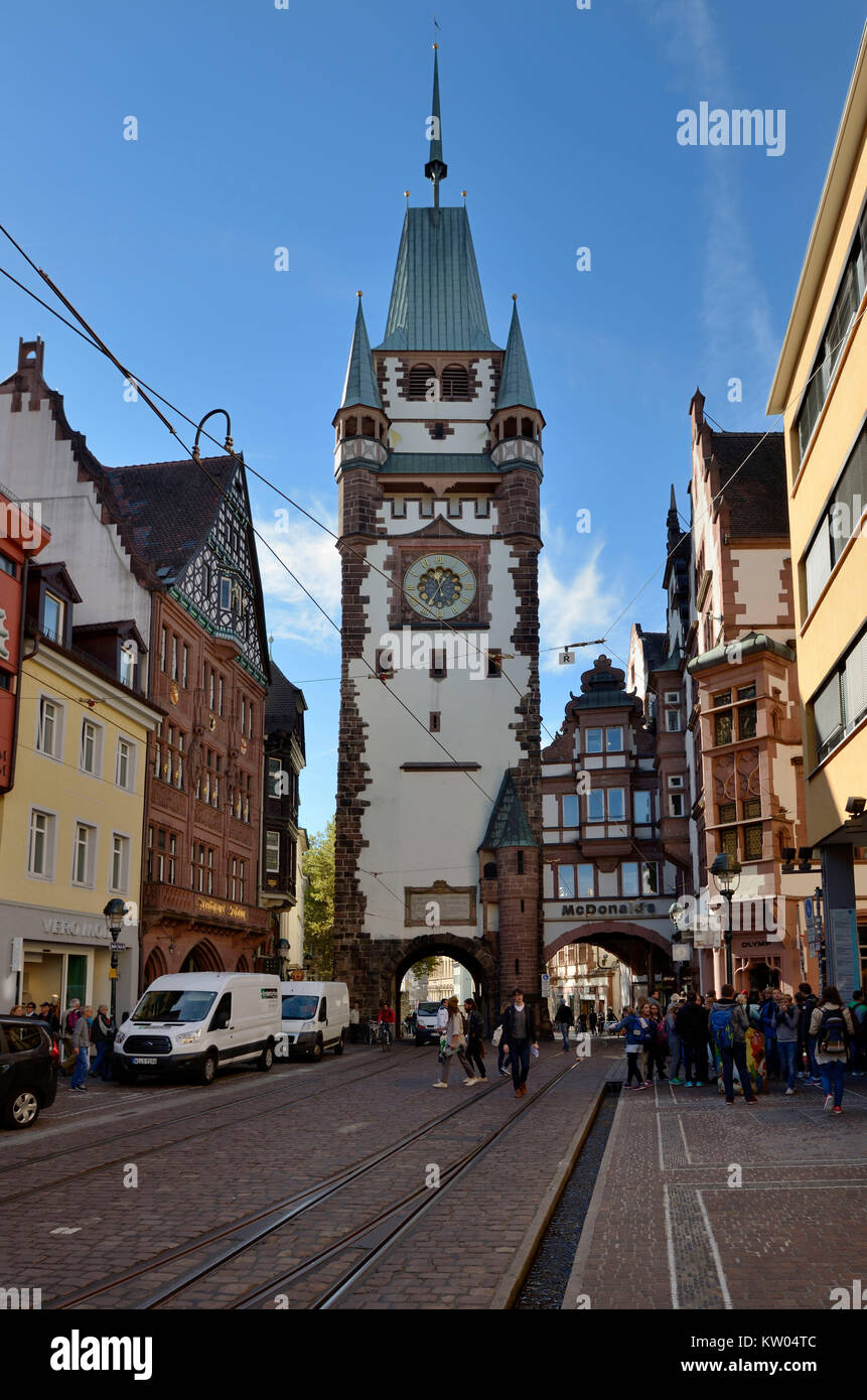 Freiburg, Martin's gate, Martinstor Stock Photo