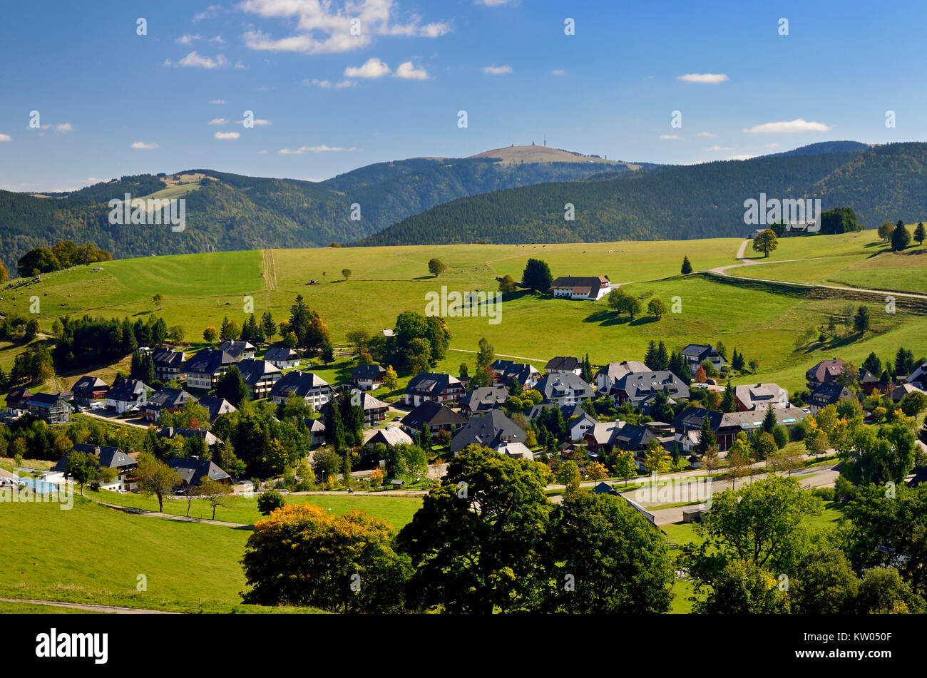 Black Forest, resort court reason and field mountain, Schwarzwald, Ferienort Hofsgrund und Feldberg Stock Photo