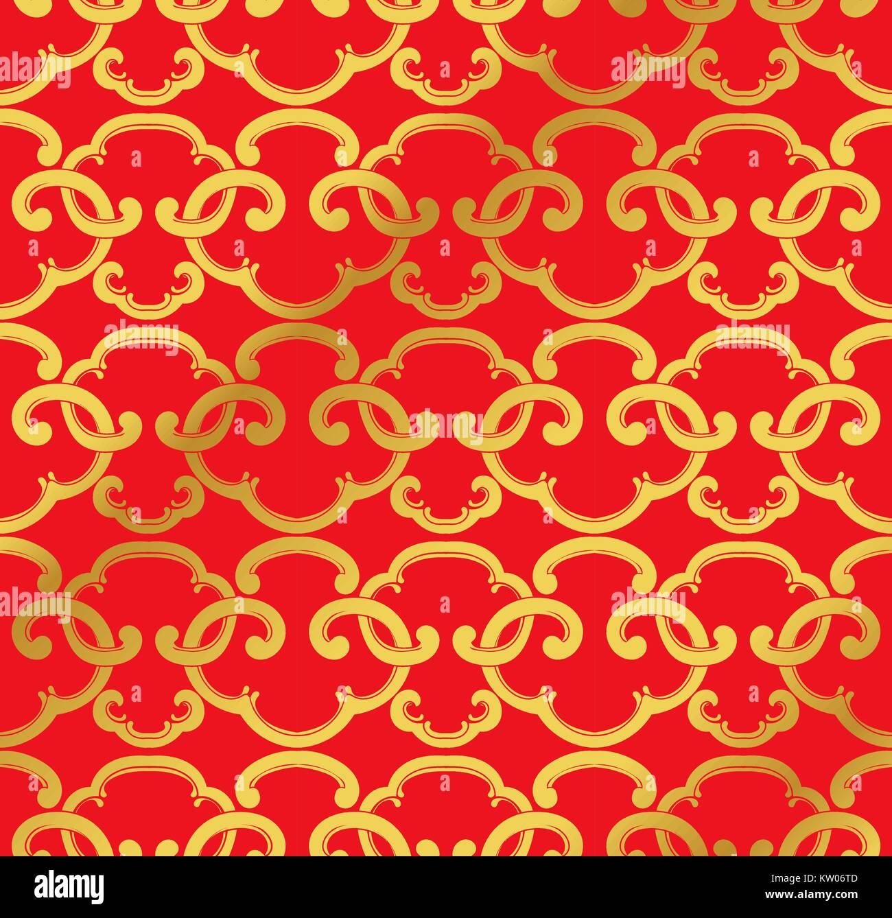 Seamless Golden Chinese Background oriental spiral cross geometry frame