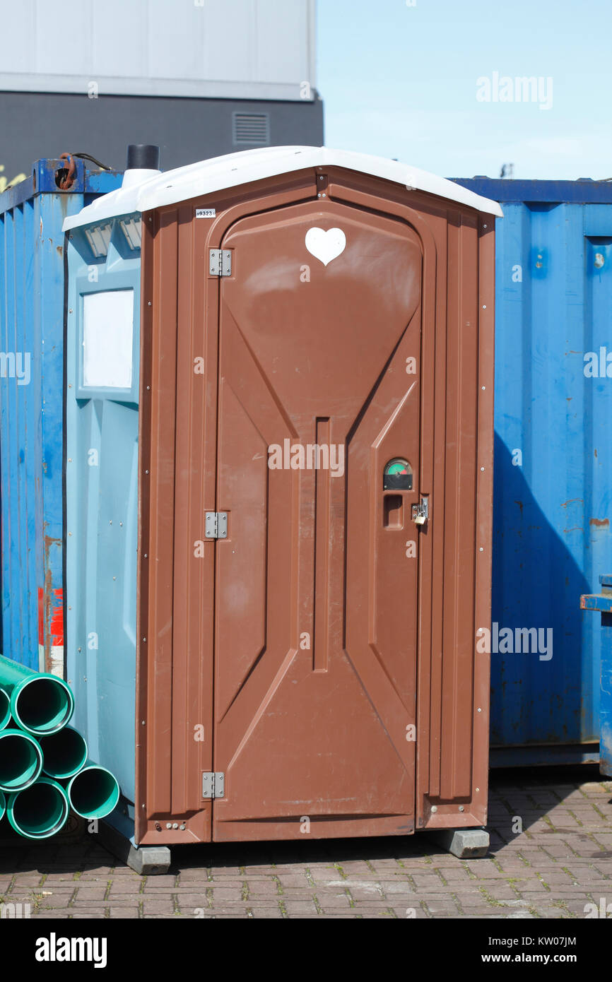 mobile toilet cabine Stock Photo