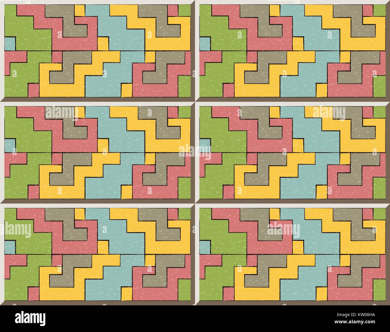 Ceramic tile pattern of geometry ladder assembling Stock Vector Image ...