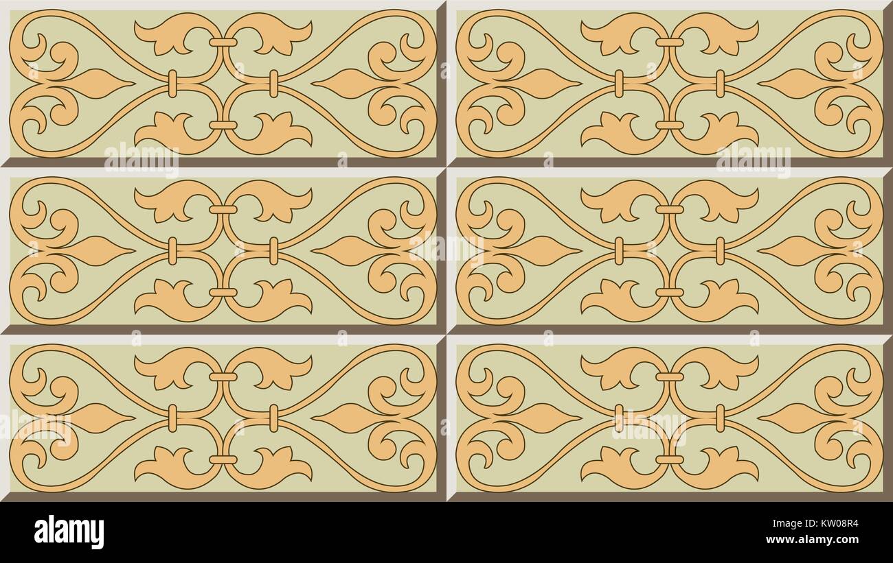 Ceramic tile pattern of spiral curve cross vintage line Stock Vector ...