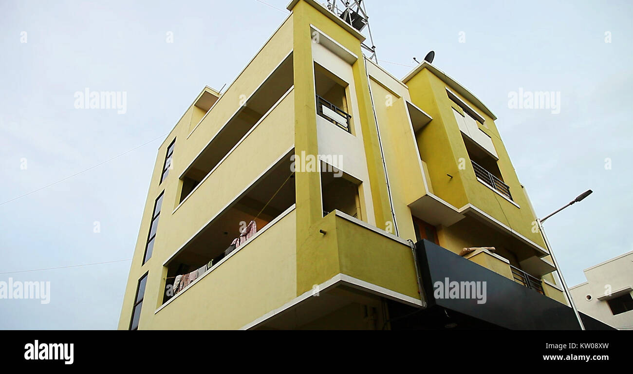 apartment building in India Stock Photo Alamy