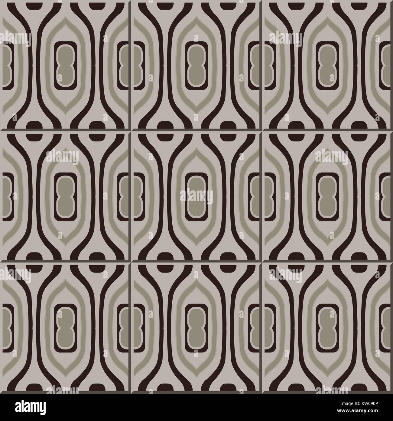 Ceramic tile pattern of brown curve geometry Stock Vector Image & Art ...