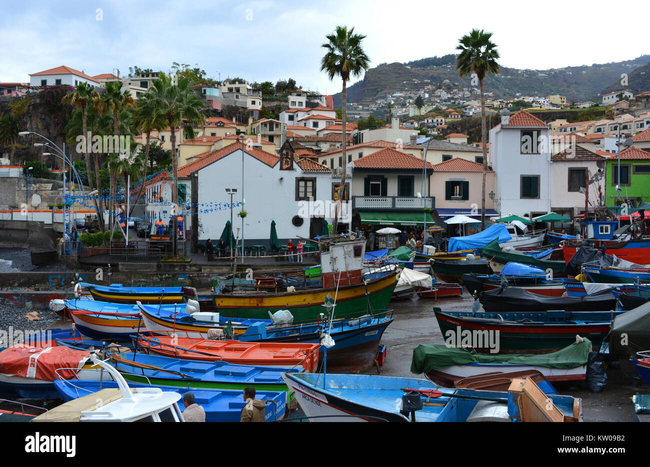 The fishing village of Câmara de Lobos, Madeira, Portugal Stock Photo