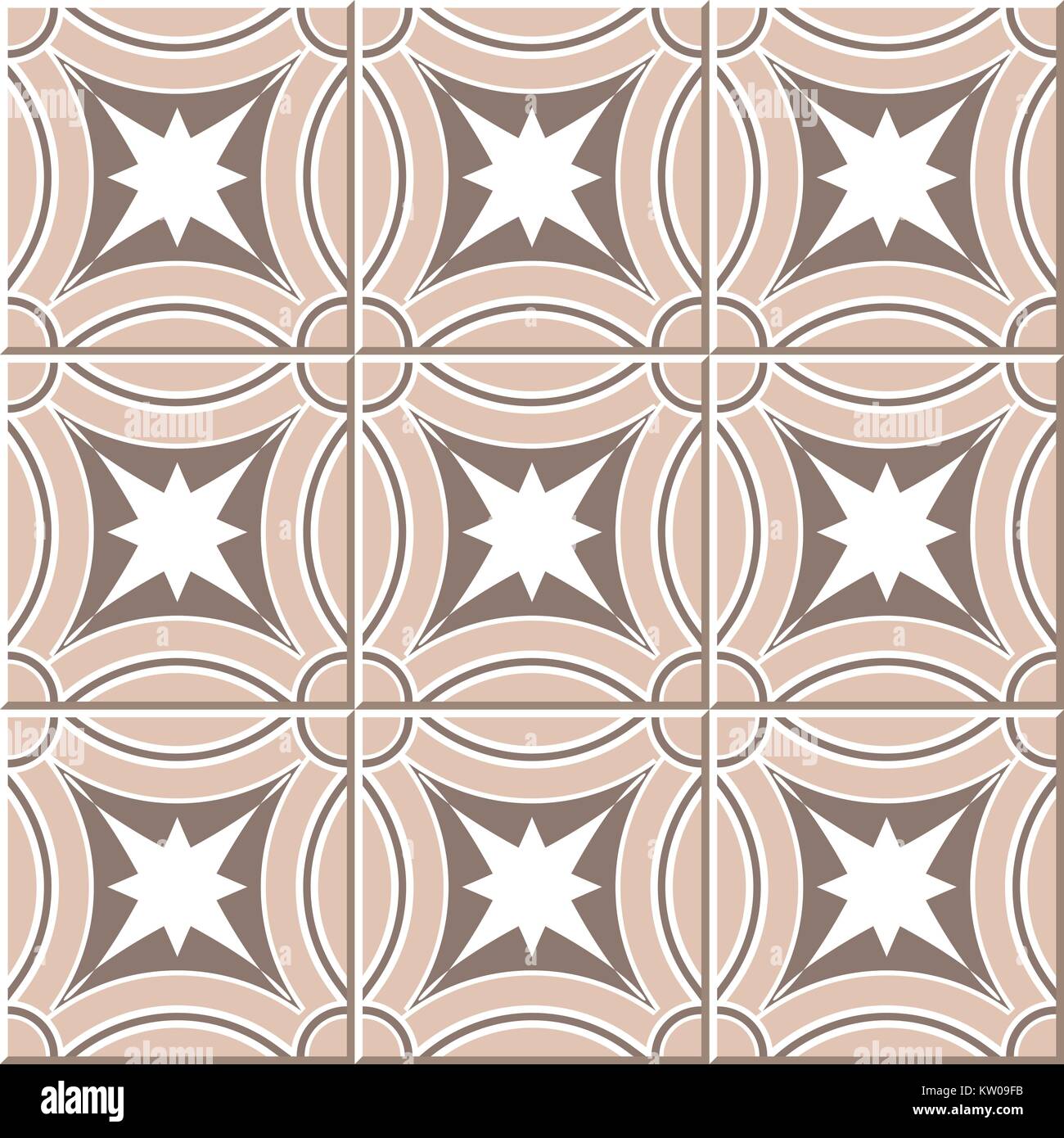 Ceramic tile pattern of round cross curve geometry flower Stock Vector ...