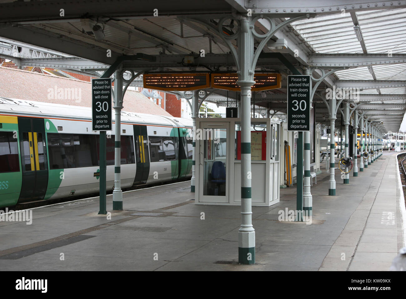 Bognor Regis Train Station, West Sussex, UK. Stock Photo