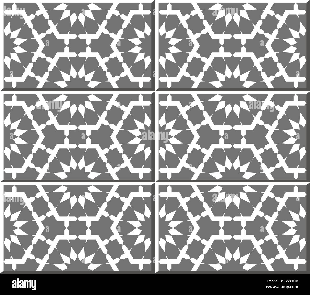 Ceramic tile pattern of white polygon flower lace Stock Vector Image ...