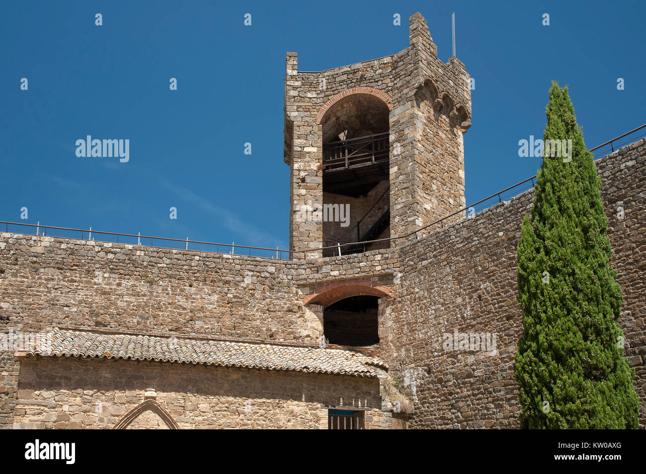 Medieval Fortezza (fortress) in Montalcino, Tuscany, Italy 2 August ...