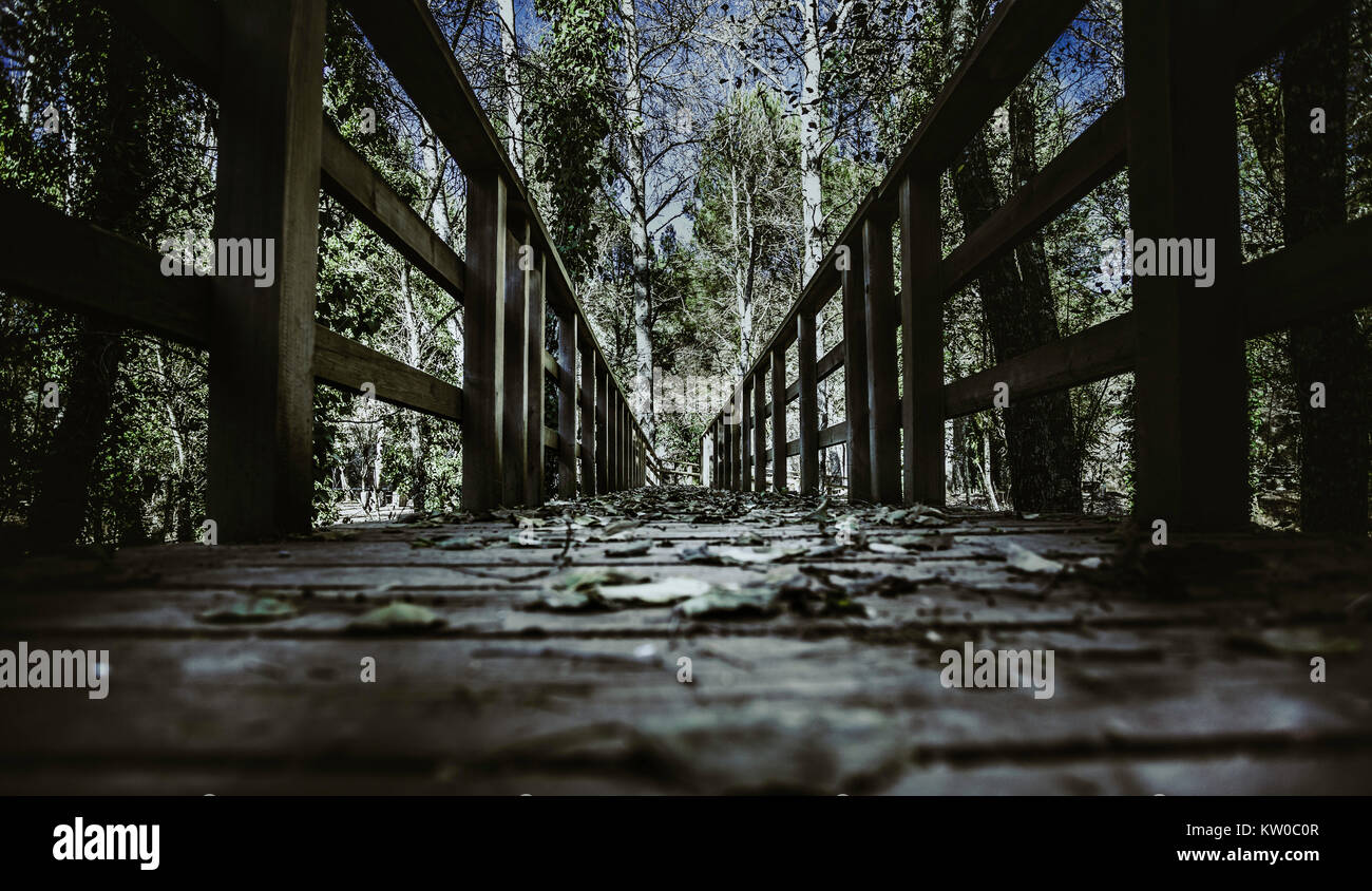 Narrow wooden walk bridge hi-res stock photography and images - Alamy