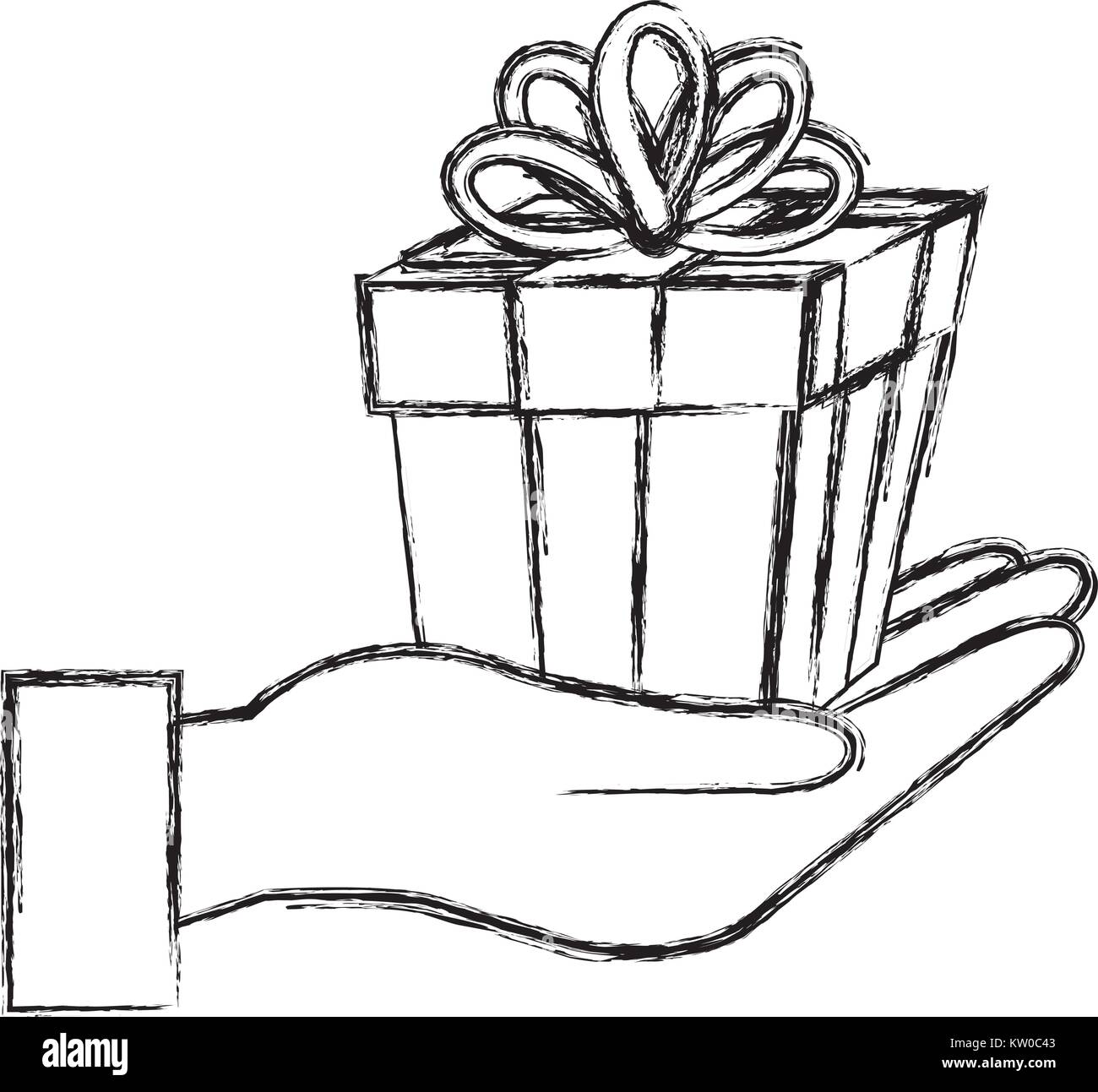 hand with gift box present icon Stock Vector Image & Art - Alamy