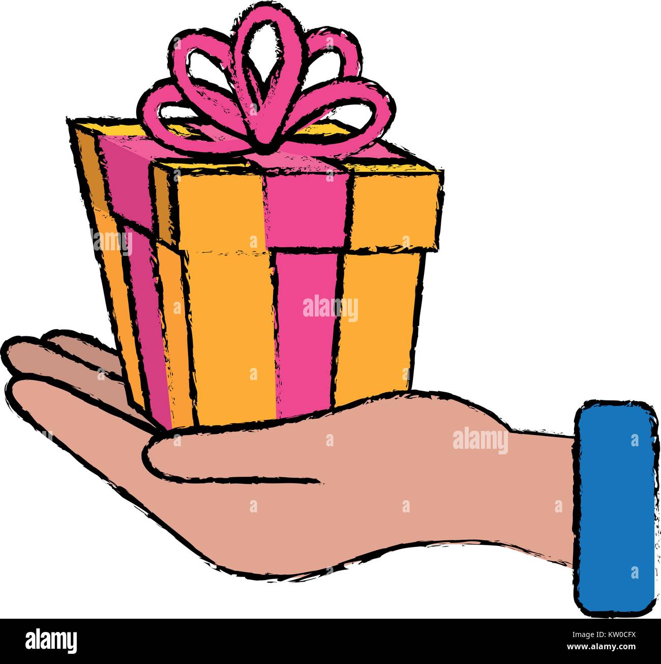 hand with gift box present icon Stock Vector Image & Art - Alamy