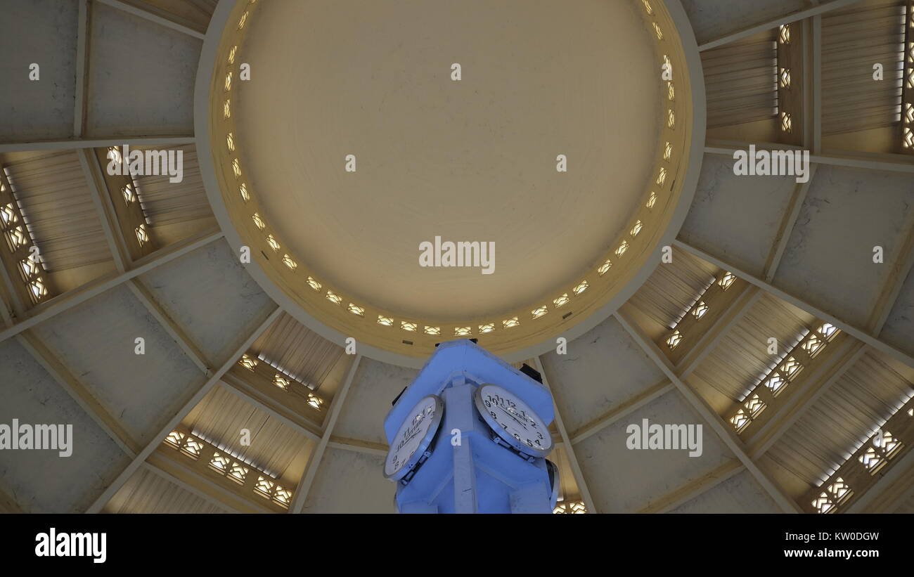 Central Market French Design Circular Luminous Sky Ceiling A Robust Central Market French Design Circular Luminous Sky Ceiling A Robust Structural Appearance Phnom Penh Cambodia