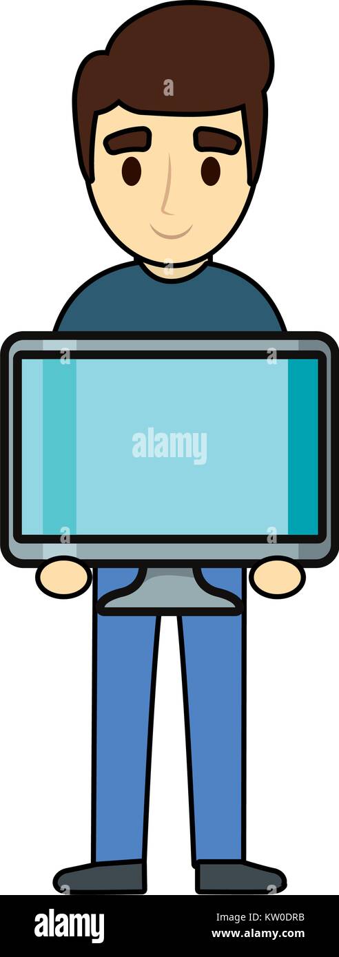 cartoon man and icon Stock Vector Image & Art - Alamy