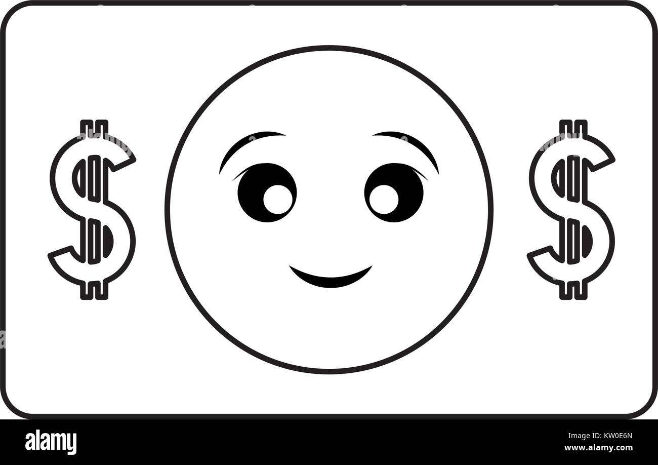 Kawaii money bill icon hi-res stock photography and images - Alamy