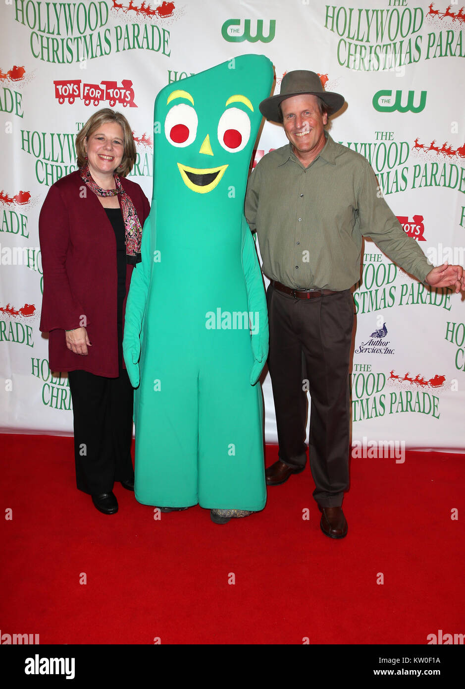 86th Annual Hollywood Christmas Parade in Los Angeles, California.  Featuring: Joan Clokey, Gumby, Joe Clokey Where: Los Angeles, California, United States When: 26 Nov 2017 Credit: FayesVision/WENN.com Stock Photo