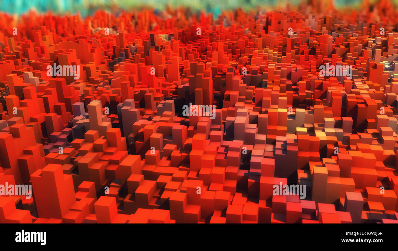 3d rendering. Abstract topography and colors Stock Photo