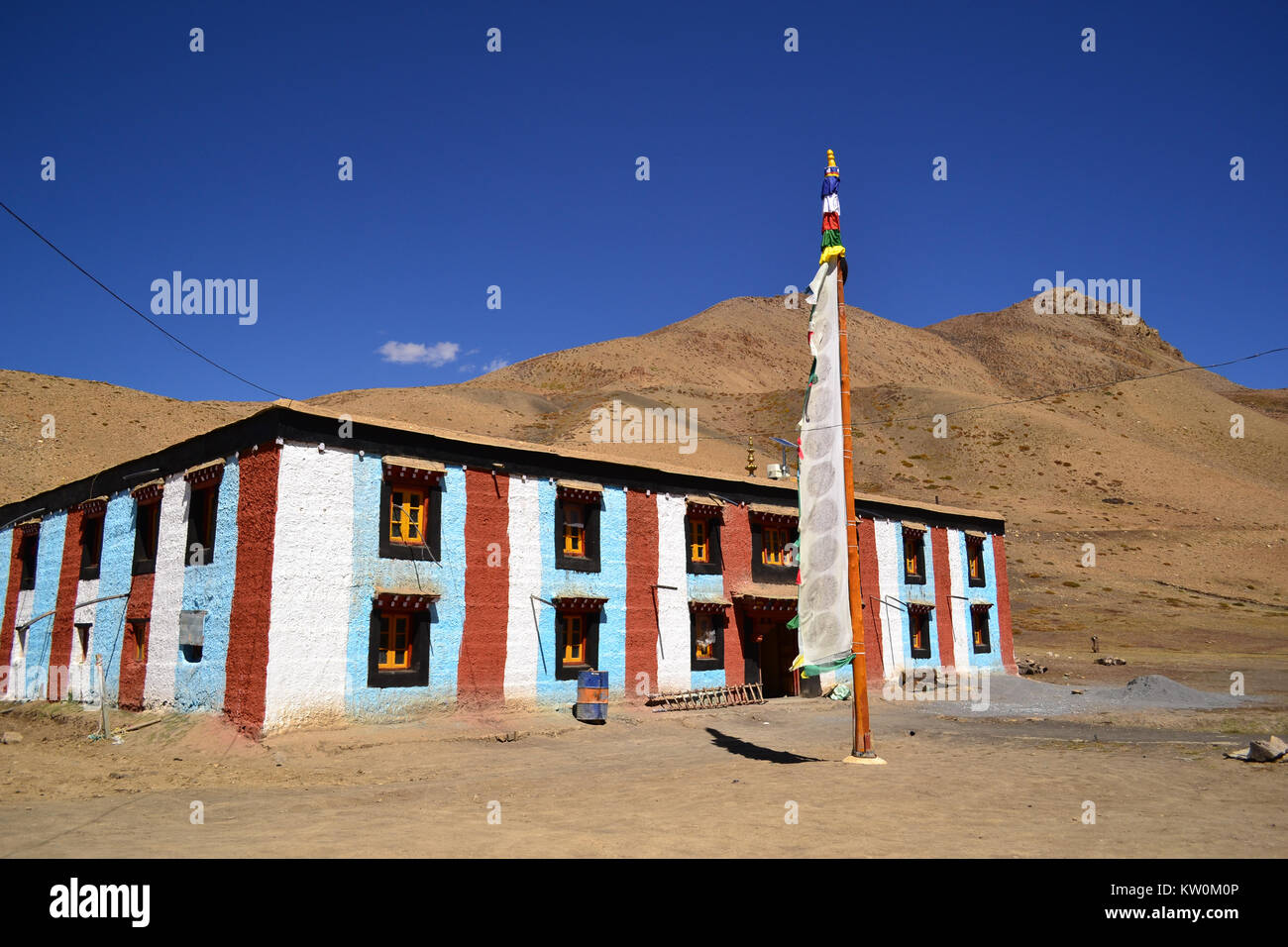 Komic monastery at the village of Komic, Himachal Pradesh Stock Photo