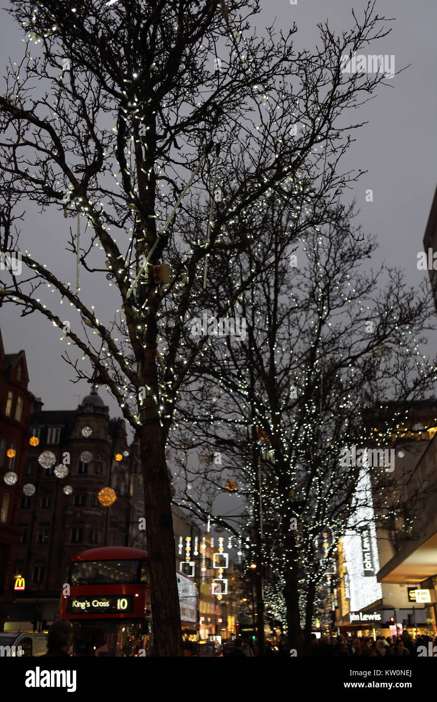 London Christmas Street Lights Stock Photo Alamy