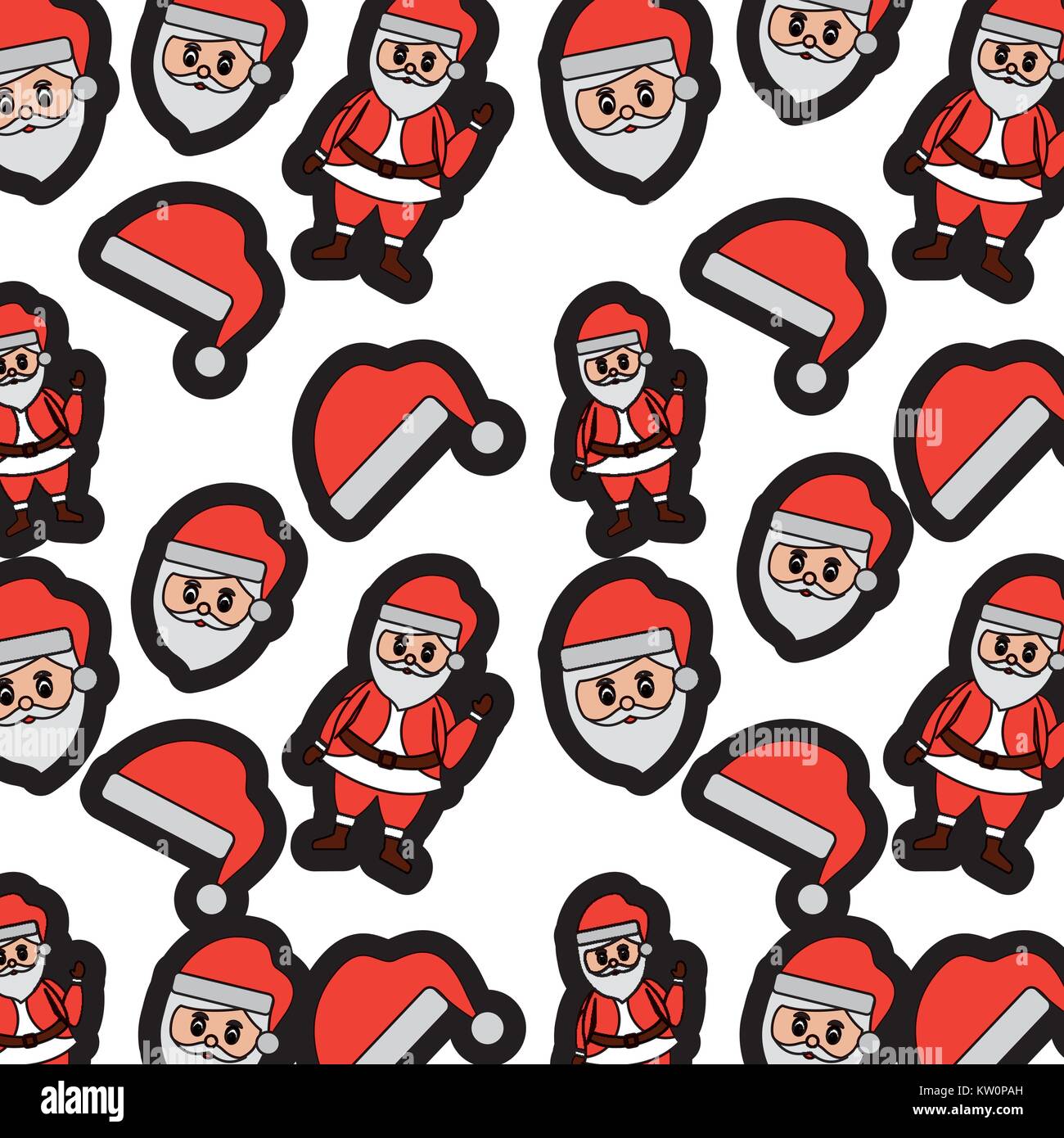 Santa claus emoji icon vector vectors hires stock photography and