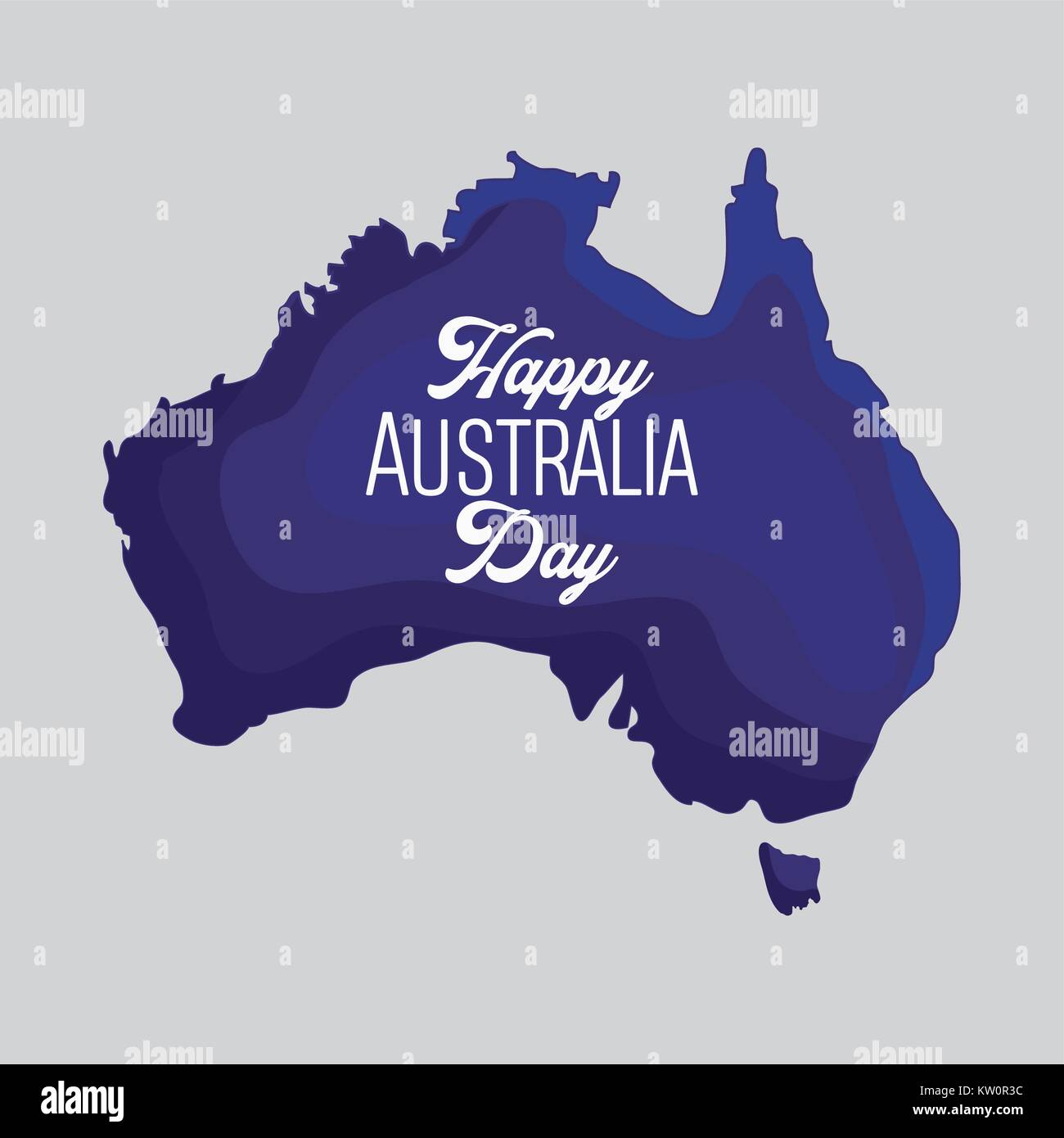 Happy Australia Day Map Of Australia Design Stock Vector Image And Art