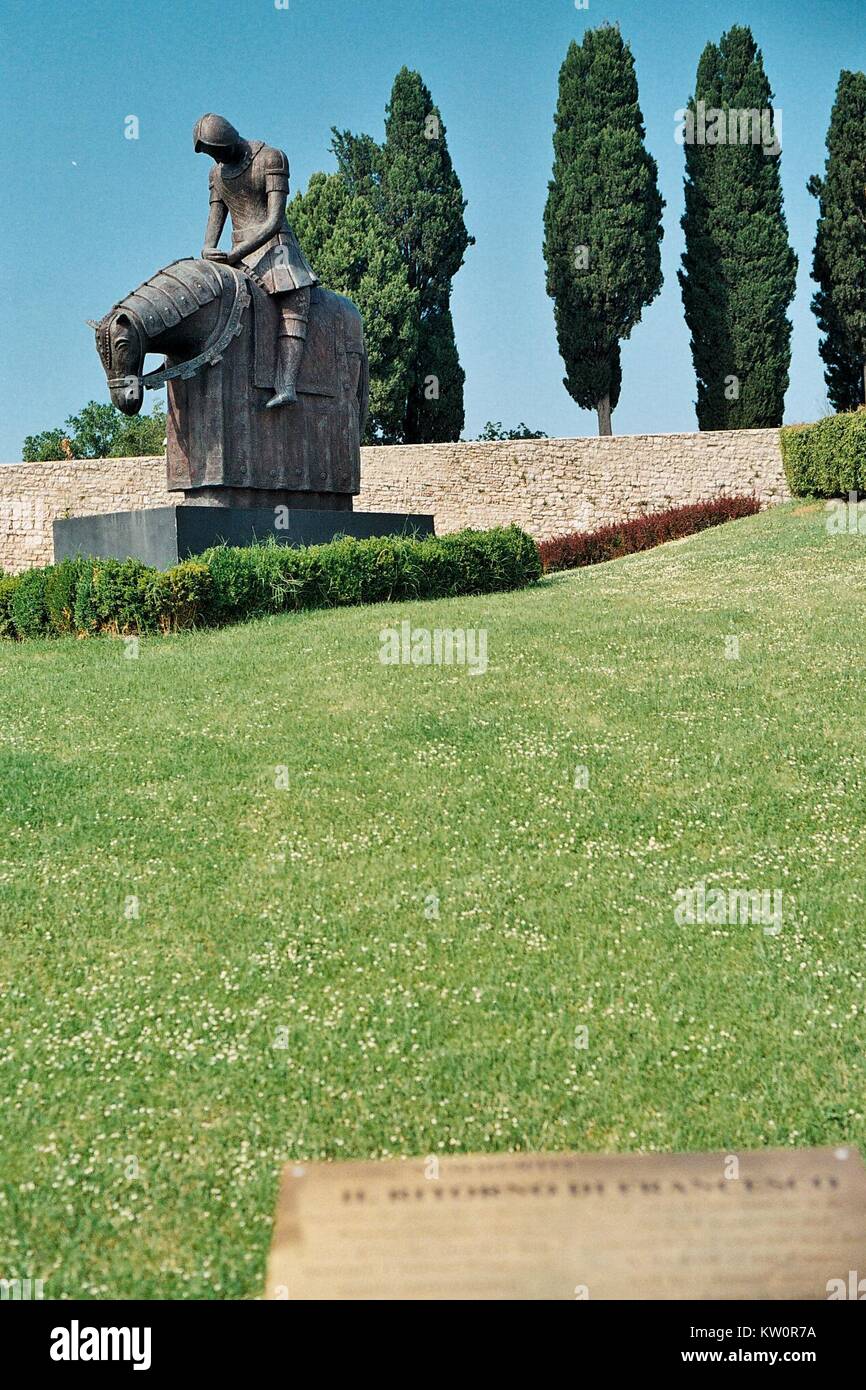 Statue of St. Francis at Assisi, Italy Stock Photo