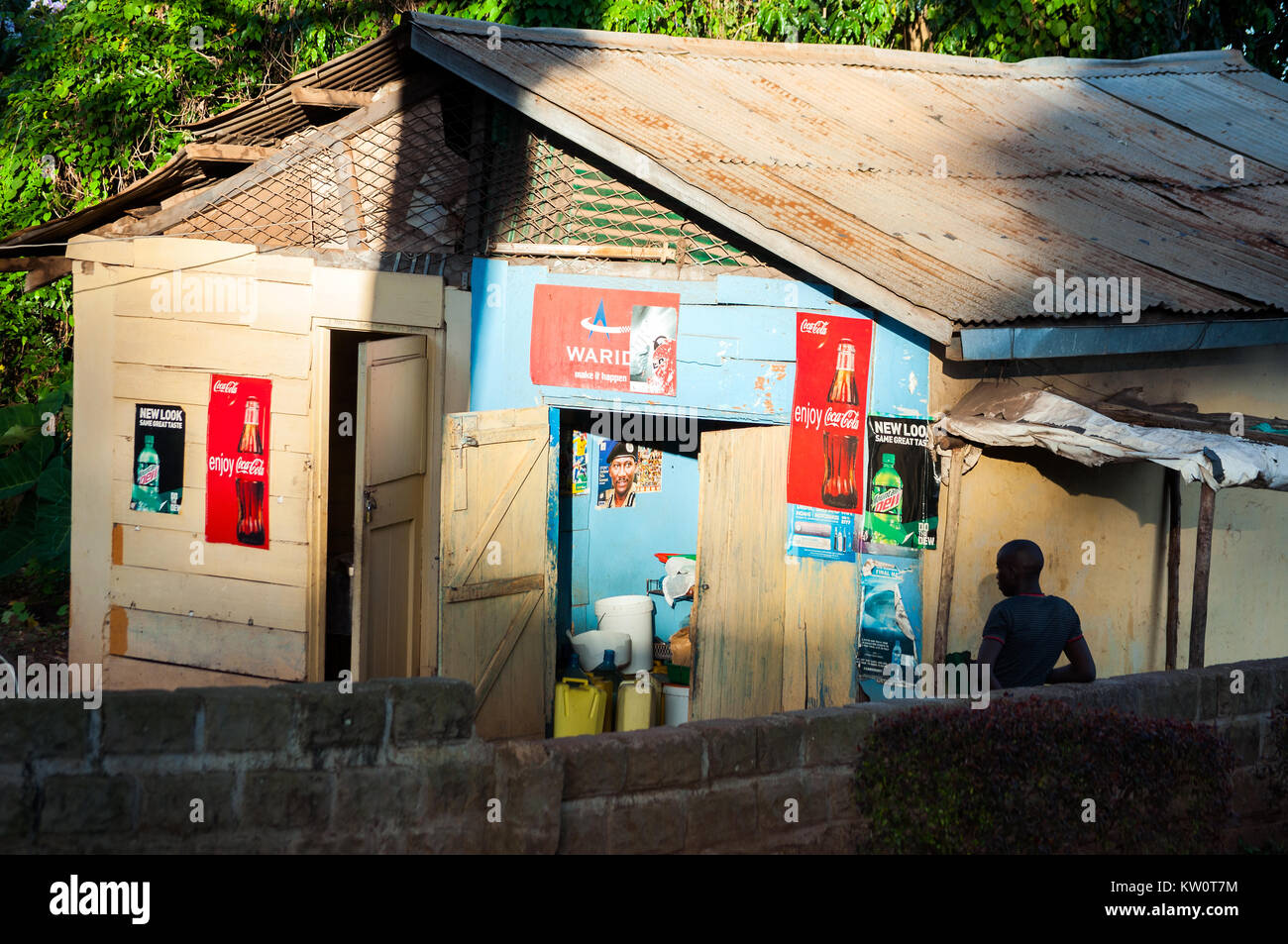 Local restaurant serving local food, Entebbe, Wakiso, Uganda Stock
