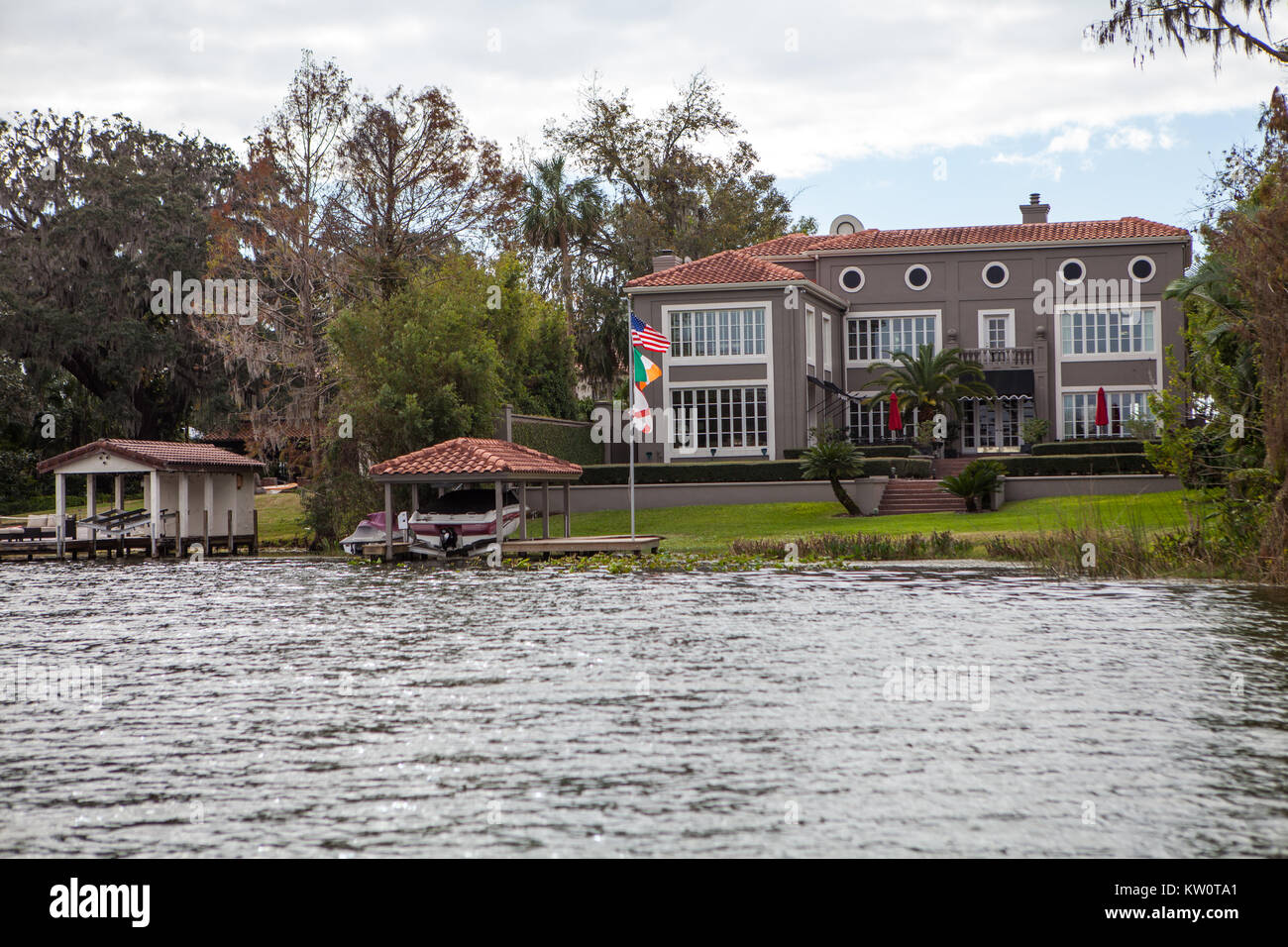 Winter Park Scenic Boat Tour Winter Stock Photo 1442783129