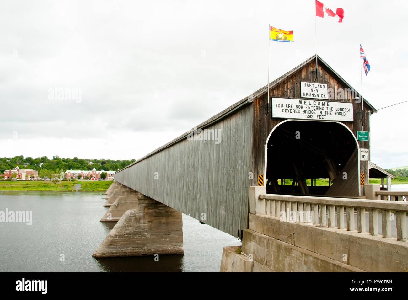 Hartland Bridge New Brunswick Canada Stock Photo Alamy