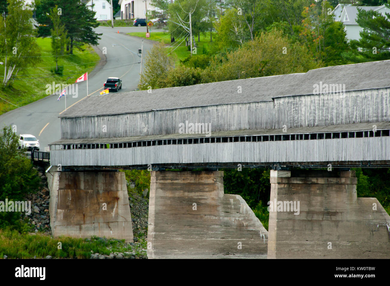 Hartland Bridge New Brunswick Canada Stock Photo Alamy
