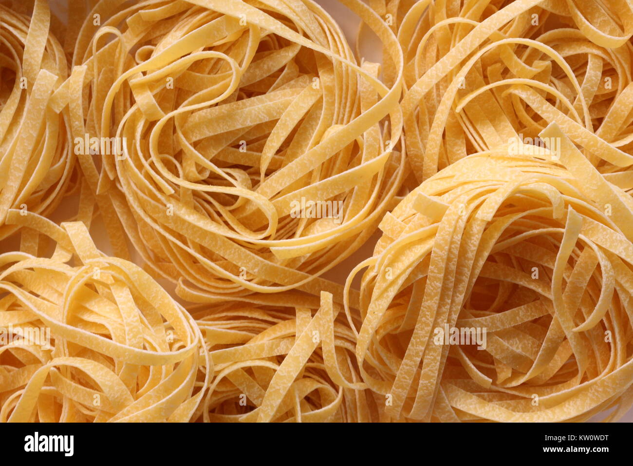 Tagliatelle dried pasta, italian food, Emilia Romagna, Italy Stock