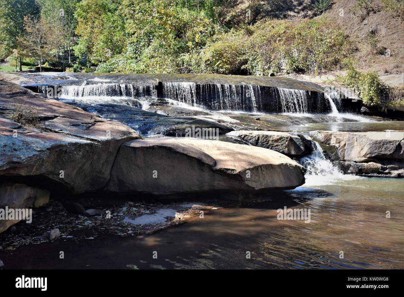 Reedy River Falls--Lower Stock Photo