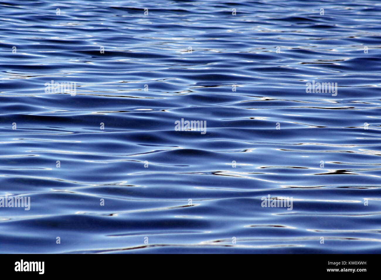 Beautiful Blue Rippling Waters Stock Photo