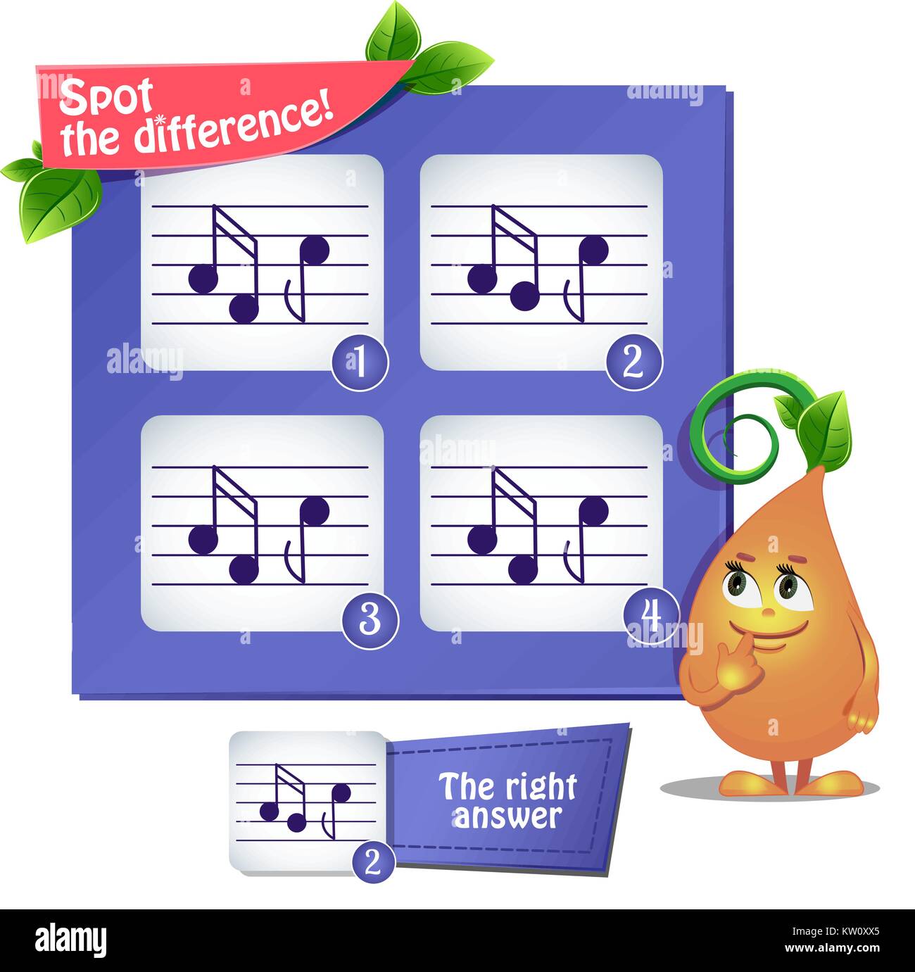 visual game for children and adults. Task the spot the difference