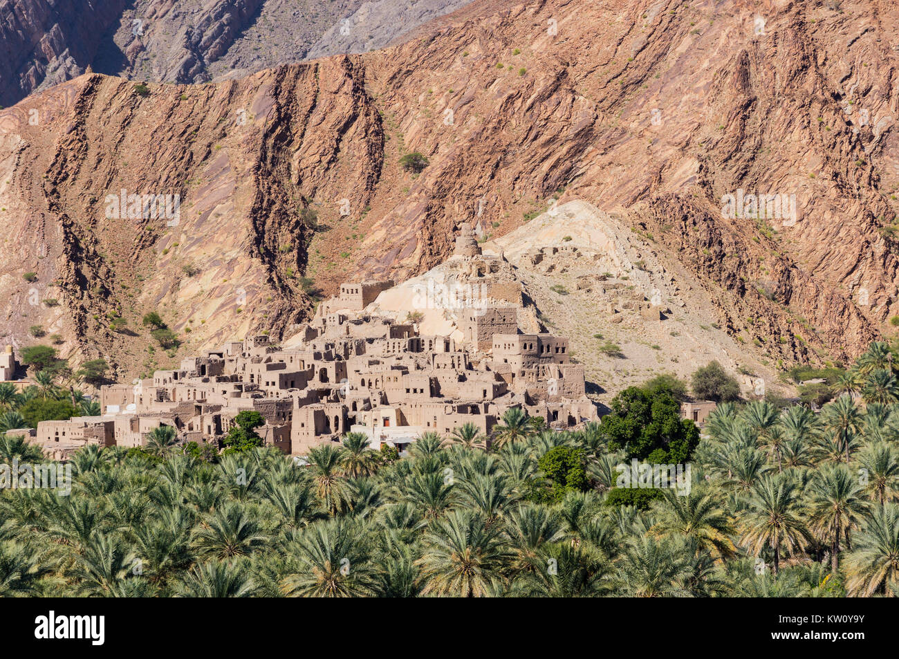 Abandoned Village Birkat-Al-Mouz - Oman Stock Photo