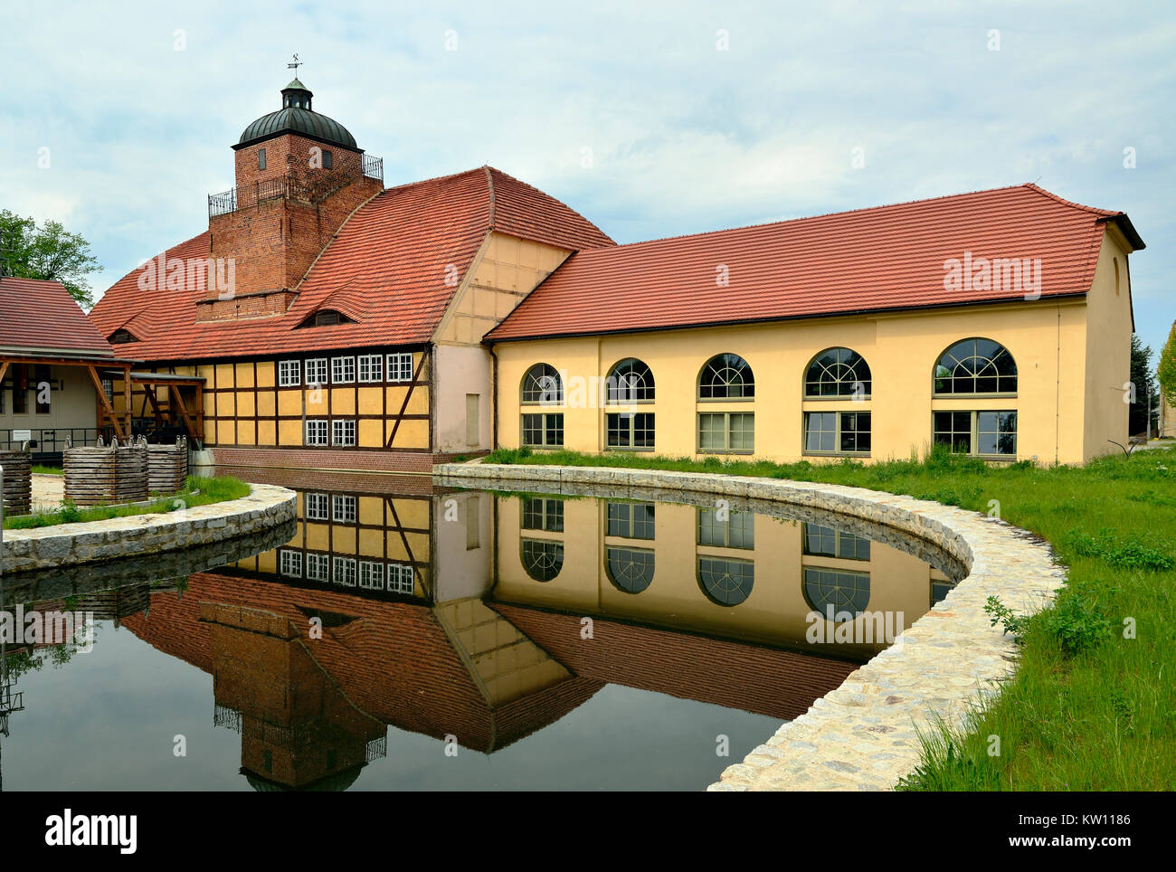 Peitz, low lukewarm seat, iron foundries and fishing museum, Niederlausitz, Eisenhütten und Fischereimuseum Stock Photo