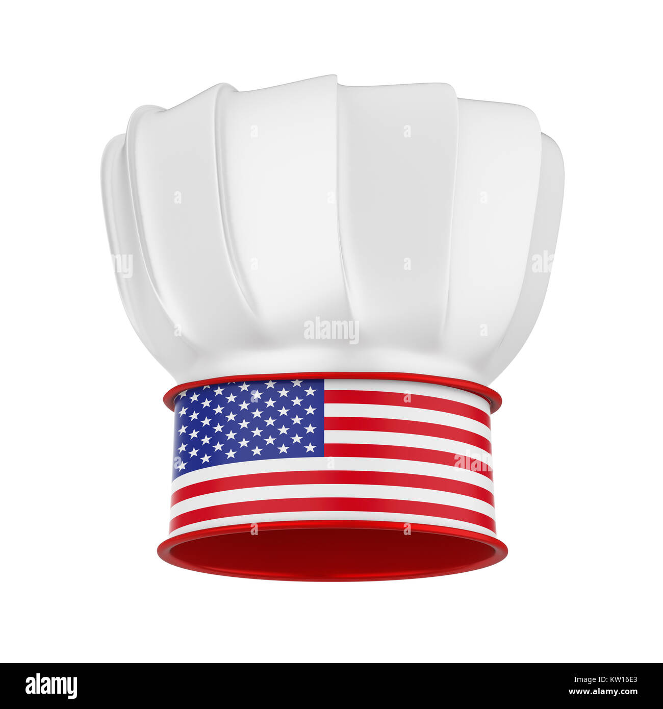 American Chef Hat Isolated Stock Photo