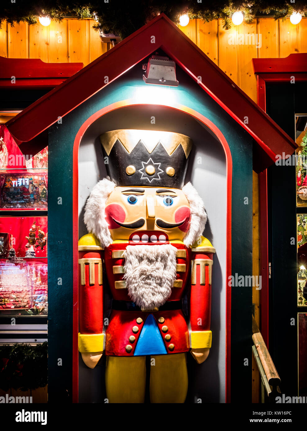 German 'nutcracker' toy soldiers at Alexanderplatz Christmas market