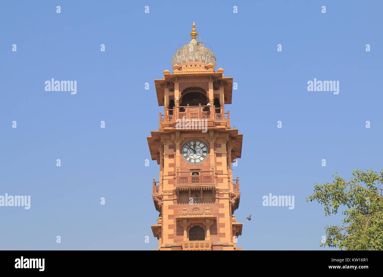 Street market clock tower Jodhpur India Stock Photo Alamy