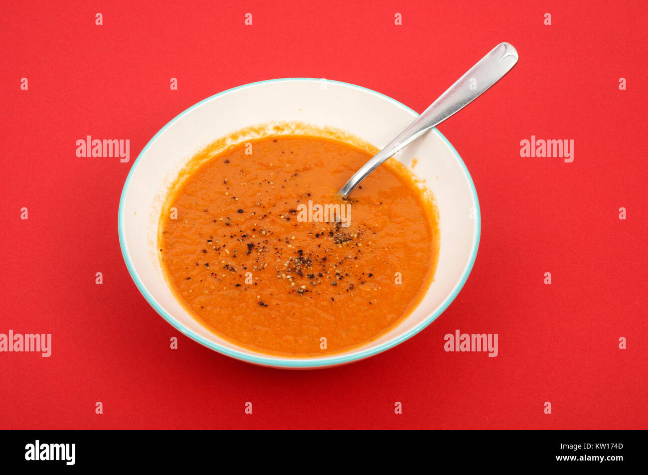 Homemade tomato soup Stock Photo