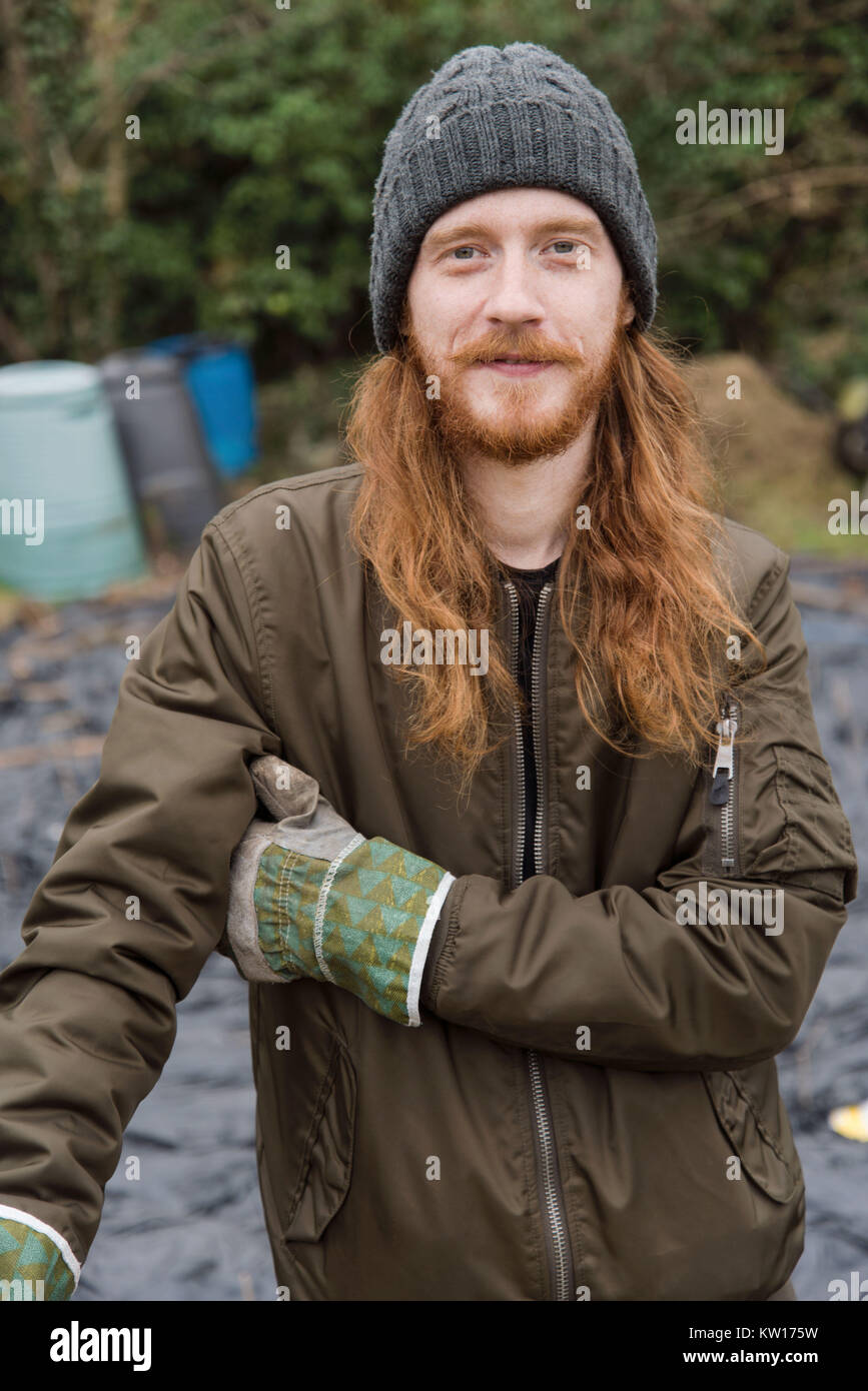 Gardening Allotment Picture Portrait Of A Ginger Male Gardener