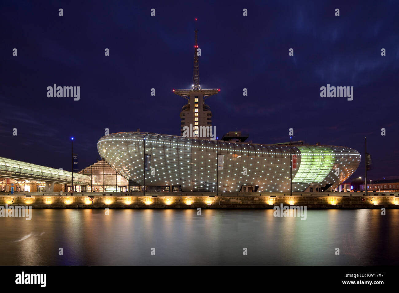 The so called 'Klimahaus', a museum on climate and climate change at the harbour of Bremerhaven, Germany Stock Photo
