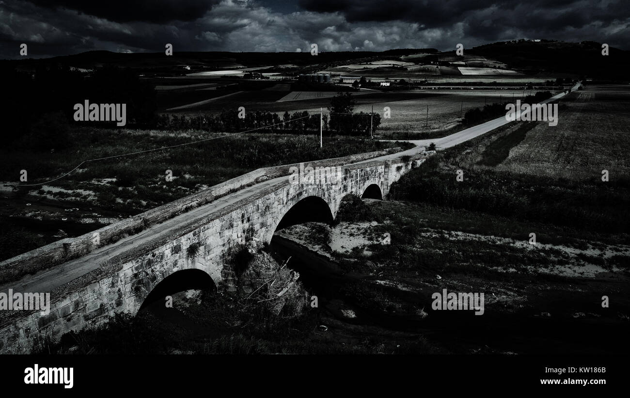 Roman bridge in Ascoli Satriano, Italy Stock Photo