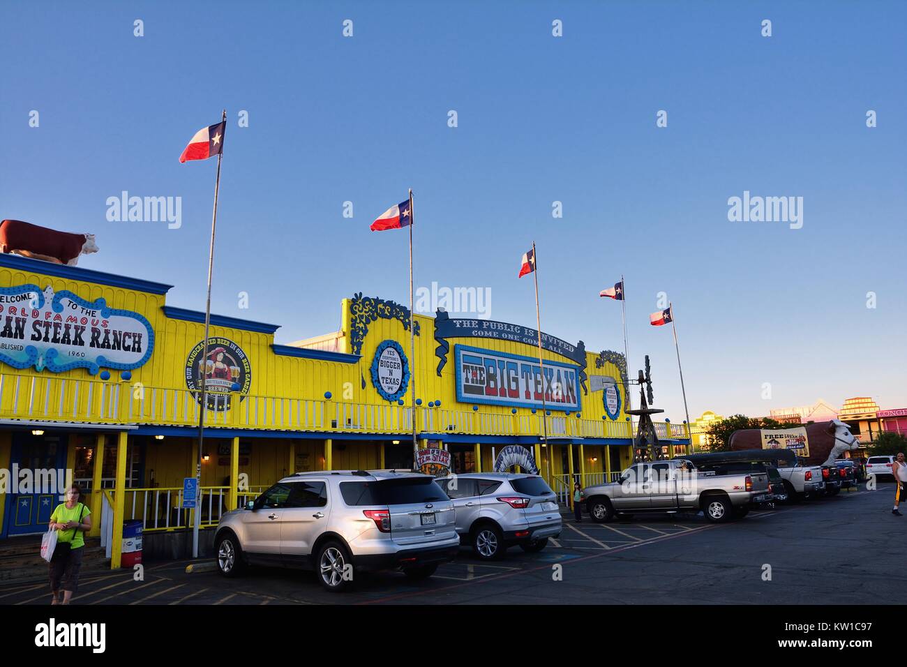 Steakhouse restaurant and motel amarillo texas hires stock photography