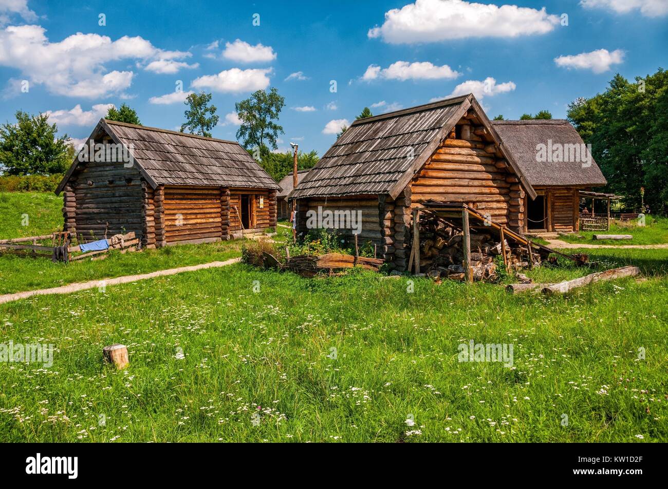 Cottage houses in Archeological Reserve Zawodzie, Kalisz, Greater