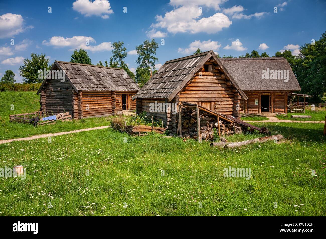 Cottage houses in Archeological Reserve Zawodzie, Kalisz, Greater