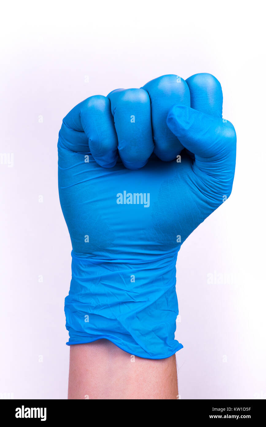 Latex glove fist hi-res stock photography and images - Alamy