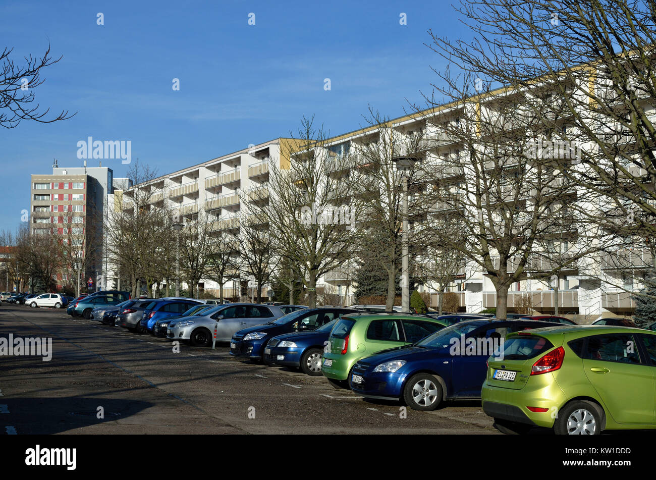 Riesa, Wohnsiedlung Karl Marx Ring Stock Photo