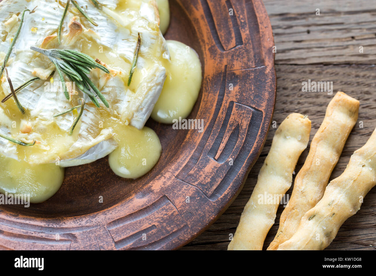 Baked Camembert cheese Stock Photo Alamy