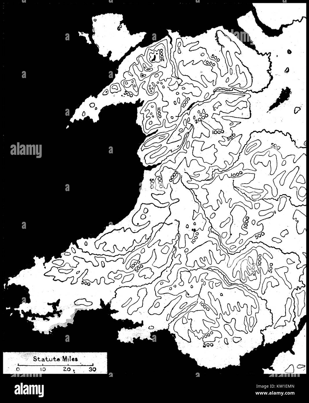 Welsh Mountain Ranges Map